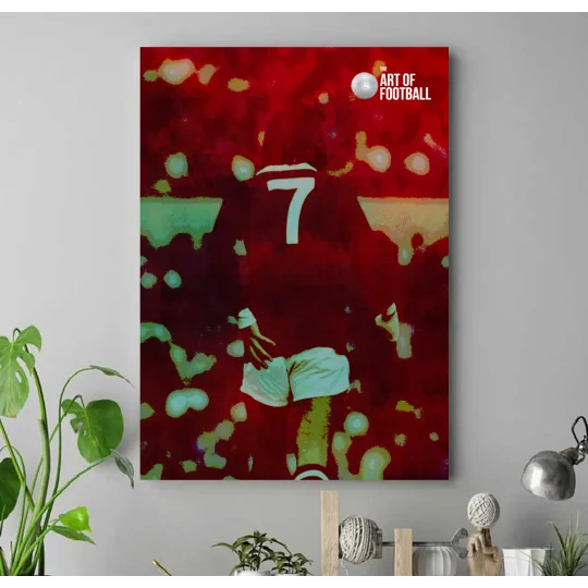 Manchester Football George Best No.7 Canvas Print – Iconic Man Utd Legend Wall Art