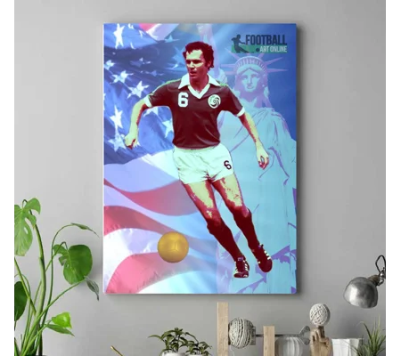 New York Cosmos Legend Franz Beckenbauer Pop-art Canvas Print
