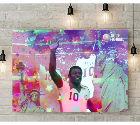 New York Cosmos Legend Pele Pop-art Canvas Print