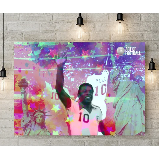 New York Cosmos Legend Pele Pop-art Canvas Print