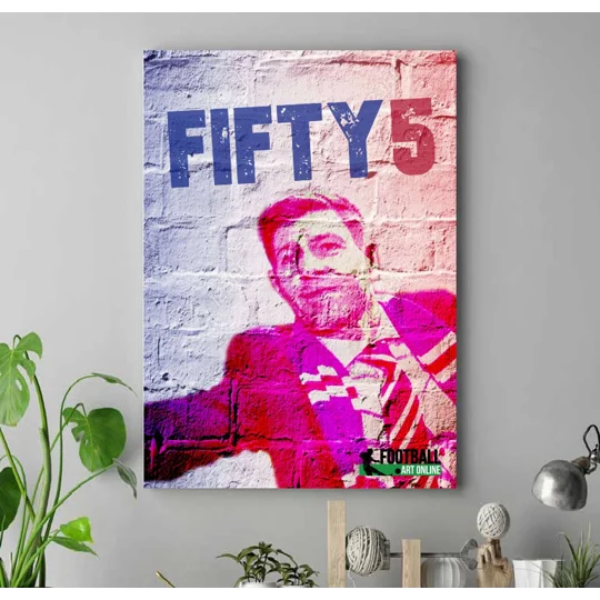 Rangers FC Steven Gerrard 2020 Champions Graffiti Art Canvas Print