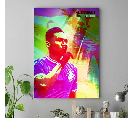 Rangers FC Alfredo Morelos Pop-Art Canvas Print