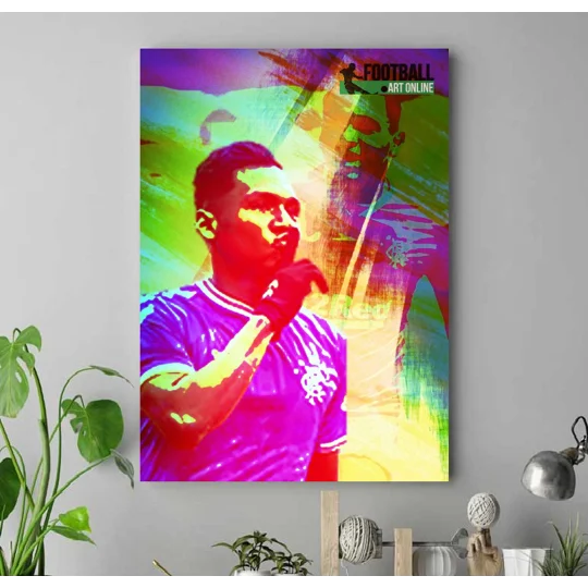 Rangers FC Alfredo Morelos Pop-Art Canvas Print
