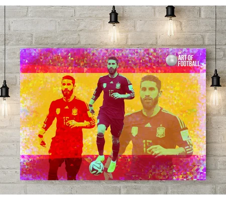 Spain Sergio Ramos Pop-art Canvas Print