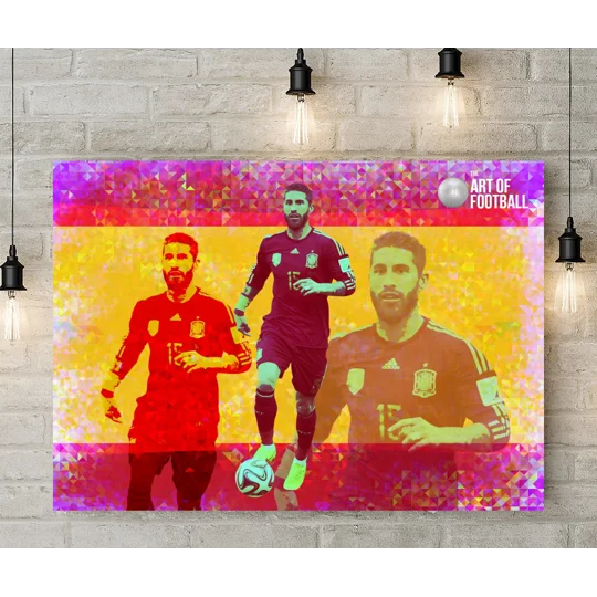 Spain Sergio Ramos Pop-art Canvas Print