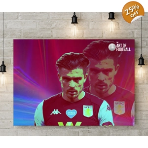 Aston Villa Jack Grealish Pop-art Canvas Print