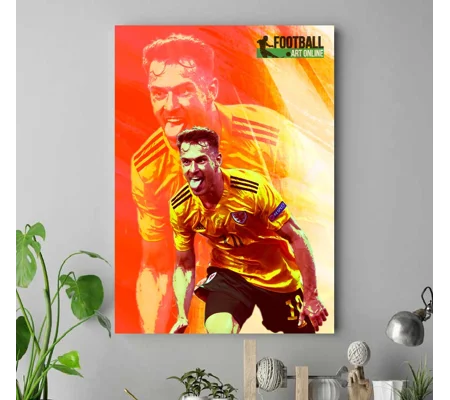 Wales Aaron Ramsey Euro 2020 Celebration Canvas Print