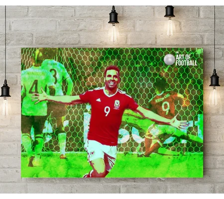 Wales Hal Robson-kanu Euro 2016 Pop-art Canvas Print