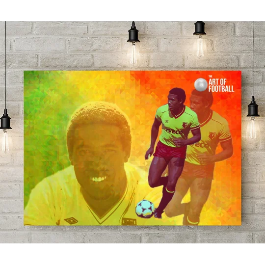 Watford FC John Barnes Legend Pop-art Canvas Print