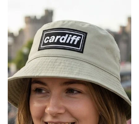 Cardiff-Inspired 90s Retro Sand Bucket Hat