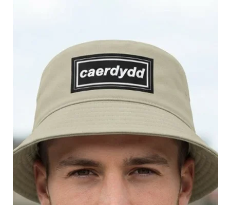 Cardiff Caerdydd Retro 90s-Inspired Sand Bucket Hat