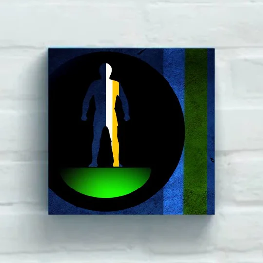 Cardiff Football Figure Art 20 X 20in Canvas Print