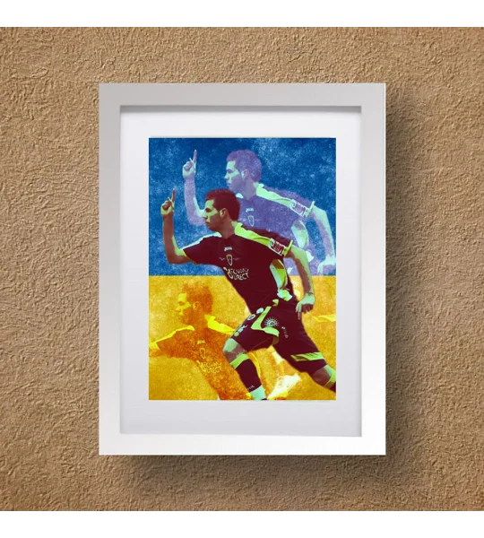 Cardiff Joe Ledley 2008 FA Cup Celebration-Inspired Tribute Framed Wall Art