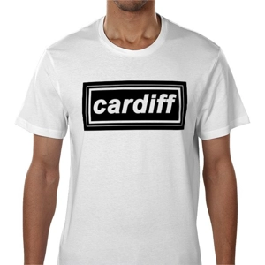 Cardiff Retro 90s Style T-Shirt White