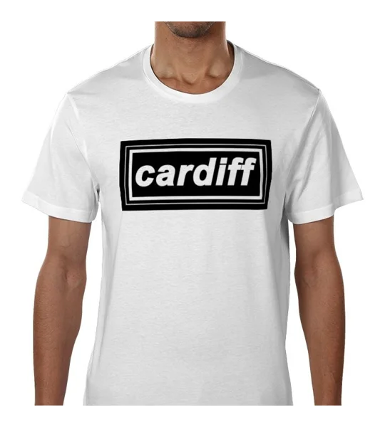 Cardiff Retro 90s Style T-Shirt White