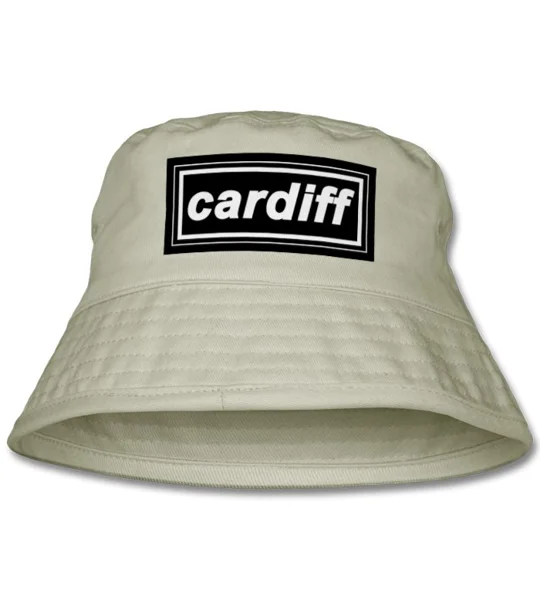 Cardiff Retro 90s Style Bucket Hat Sand