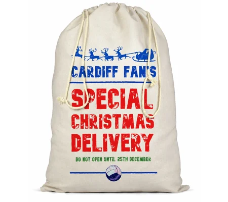 Cardiff Christmas Football Delivery Santa Sack