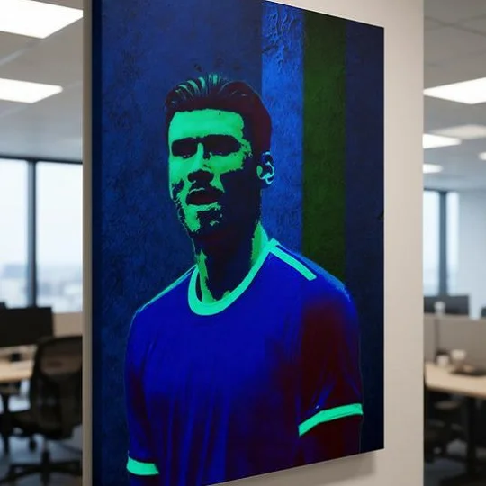 Cardiff-Inspired Moore football art Canvas Print