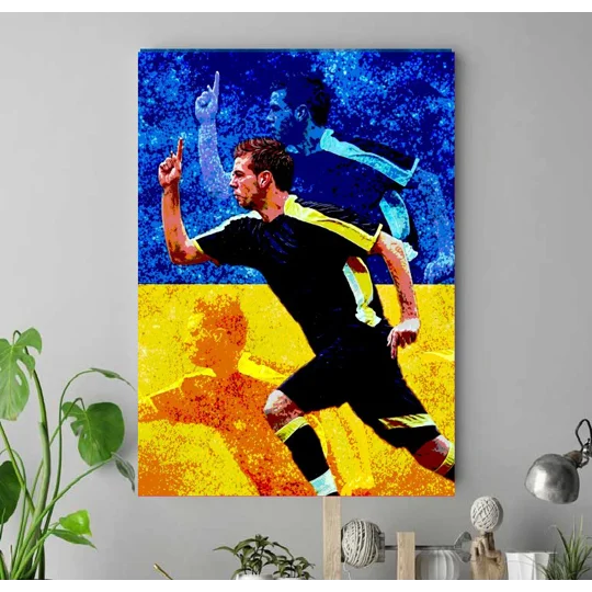 Cardiff Joe Ledley 2008 FA Cup Celebration-Inspired Tribute Canvas Wall Art