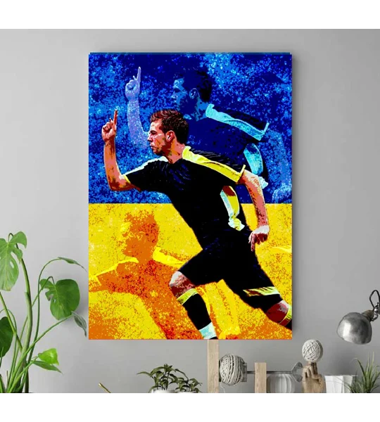 Cardiff Joe Ledley 2008 FA Cup Celebration-Inspired Tribute Canvas Wall Art