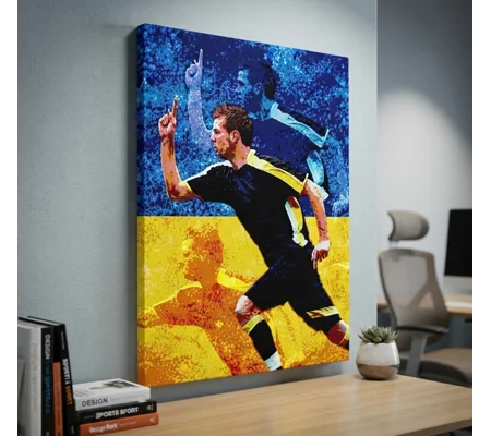 Cardiff Joe Ledley 2008 FA Cup Celebration-Inspired Tribute Canvas Wall Art