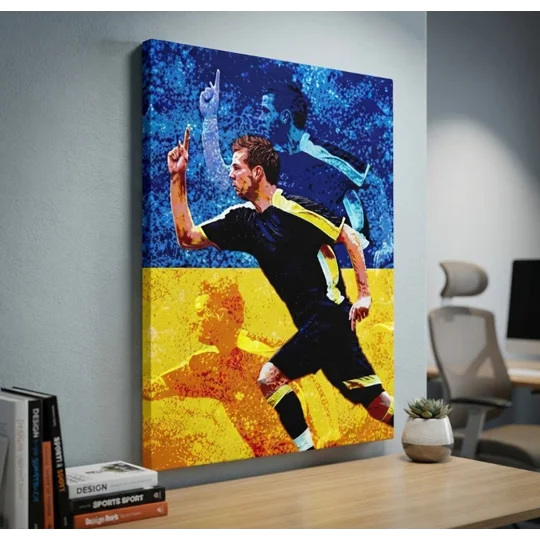 Cardiff Joe Ledley 2008 FA Cup Celebration-Inspired Tribute Canvas Wall Art