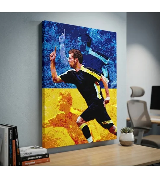 Cardiff Joe Ledley 2008 FA Cup Celebration-Inspired Tribute Canvas Wall Art