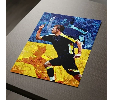 Cardiff Joe Ledley 2008 FA Cup Celebration-Inspired Tribute Digital Art Print