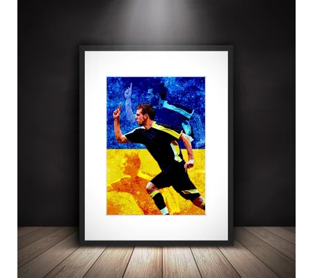Cardiff Joe Ledley 2008 FA Cup Celebration-Inspired Tribute Framed Wall Art