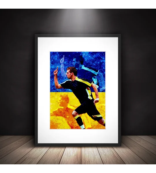 Cardiff Joe Ledley 2008 FA Cup Celebration-Inspired Tribute Framed Wall Art