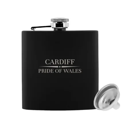 Cardiff Pride of Wales-Inspired 6oz Luxury Hip Flask