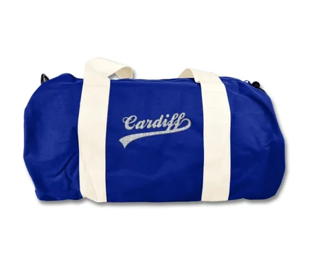 Cardiff Retro Style Holdall Barrel Kitbag