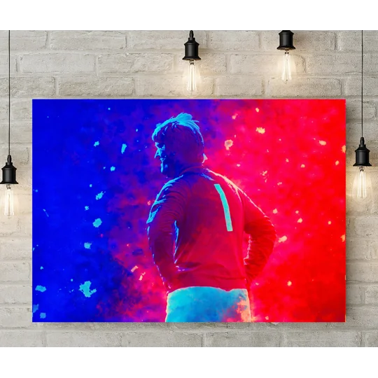 Allan Ross-Inspired Carlisle football tribute canvas featuring an iconic high-quality retro pop-art style design