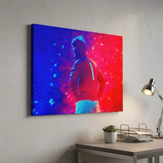 Carlisle football legend Allan Ross-Inspired retro pop-art style canvas print celebrating his football legacy
