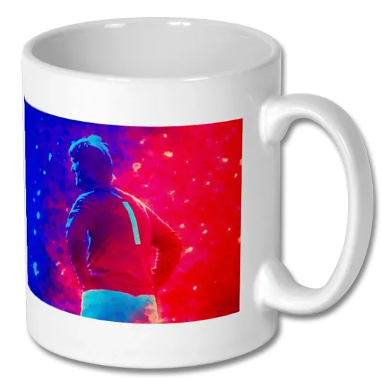 Carlisle Football Legend Allan Ross-Inspired Art Tribute Mug with full colour high-definition design