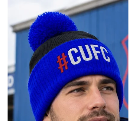 Carlisle-Inspired Hashtag Bobble Hat | Retro Style Football Beanie