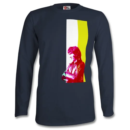 Cardiff Legend Robin Friday Iconic Long-sleeved T-shirt Blue