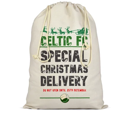 Celtic Christmas Football Delivery Santa Sack