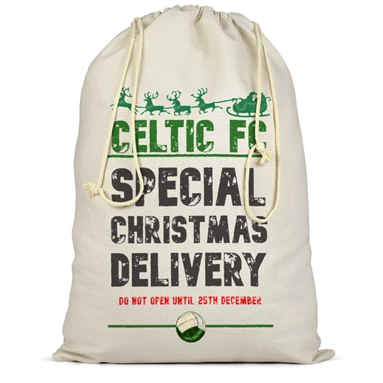 Celtic Christmas Football Delivery Santa Sack