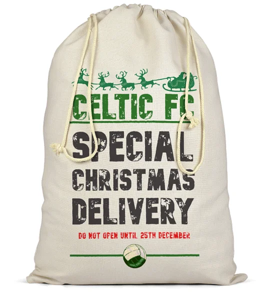 Celtic Christmas Football Delivery Santa Sack