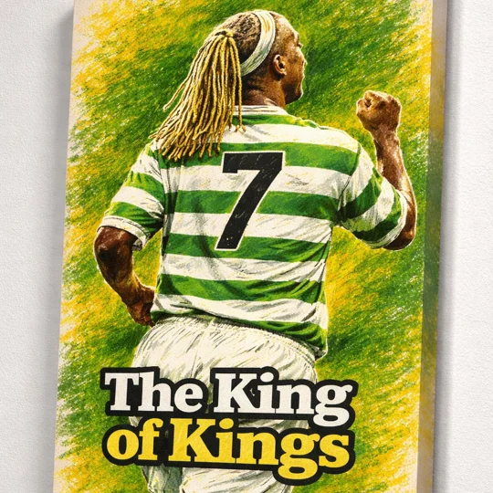 Celtic Henrik Larsson The King of Kings Canvas Art Print | Football Wall Art Tribute