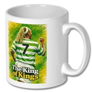 Celtic Henrik Larsson The King of Kings Football Art Mug | Soccer Gift
