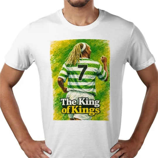 Celtic Henrik Larsson The King of Kings Football T-Shirt | Soccer Gift
