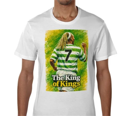 Celtic Henrik Larsson The King of Kings Football T-Shirt | Soccer Gift