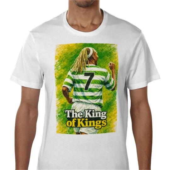 Celtic Henrik Larsson The King of Kings Football T-Shirt | Soccer Gift