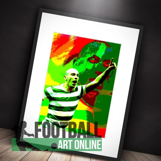 Celtic Scott Brown Iconic Legend Framed Art Print