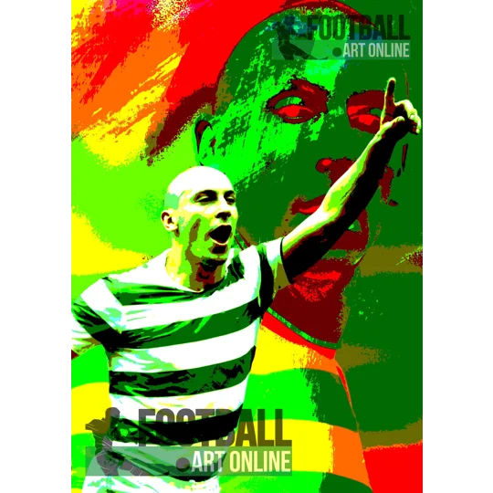 Celtic Scott Brown Iconic Legend Poster | Football Wall Art