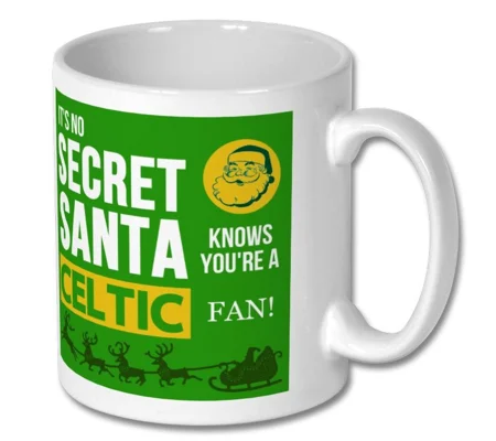 Celtic Secret Santa Christmas Football Gift Mug