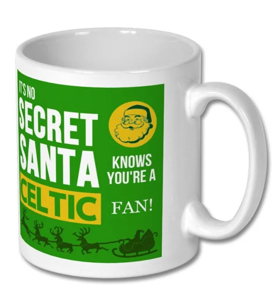 Celtic Secret Santa Christmas Football Gift Mug