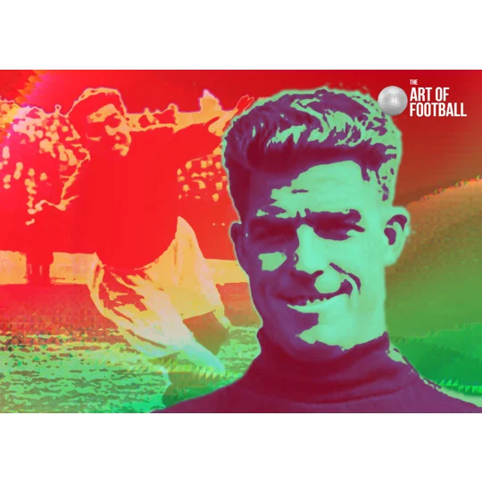A4 or A3 Charlton-inspired Bartram football artwork print for retro football fans